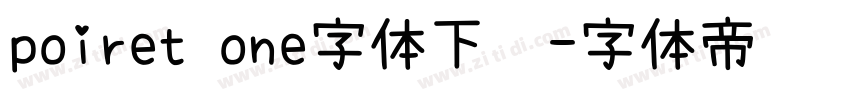 poiret one字体下载字体转换